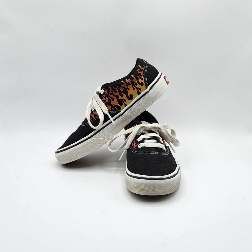 Vans Doheny Skate Shoes Size 2 Youth Flames Canvas Classic